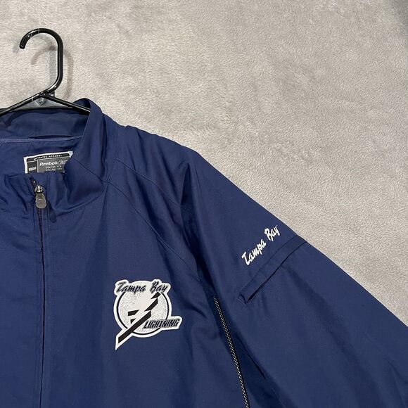 Tampa Bay Lightning Jacket Mens XL Blue CCM Reebok NHL Bolts Center Ice - Picture 4 of 12